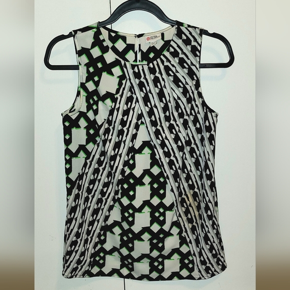 Peter Pilotto for Target Geometric Sleeveless Blouse XS NWOT - Picture 3 of 9